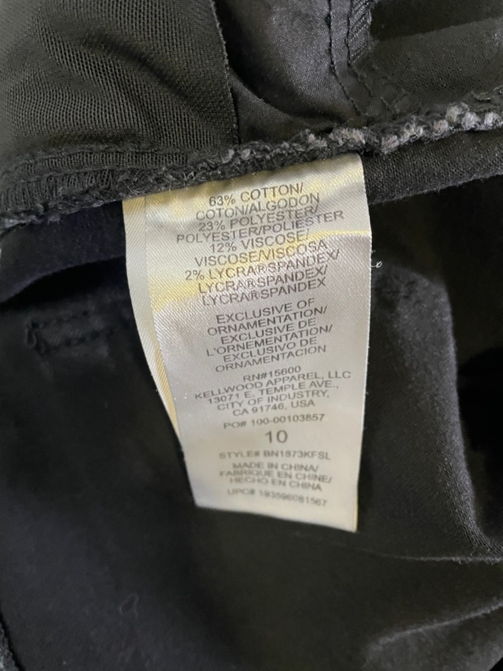 Democracy “Ab”technology Tummy Control Black Slim Jeans Size 10 - Picture 10 of 11